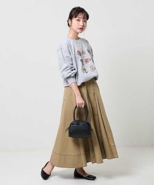 FREAK'S STORE(フリークスストア)の「9dogs Art Sweat Shirt/ドッグプリントスウェット(犬スウェット)(スウェット・レディース・ホワイト/グレー・フリ-)」の12枚目の写真