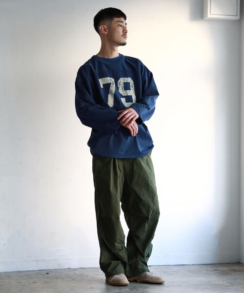 BEAMS/ルーズナンバリングフットボールロングTシャツ