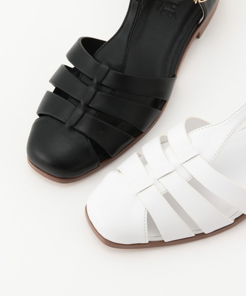 ROPE'（ロペ）の「セミスクエアグルカサンダル（サンダル・レディース・ホワイト/ブラック・36/37/36.5/37.5）」の4枚目の写真