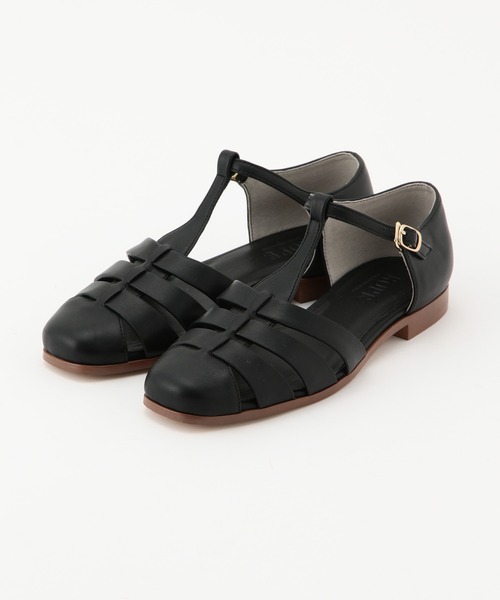 ROPE'（ロペ）の「セミスクエアグルカサンダル（サンダル・レディース・ホワイト/ブラック・36/37/36.5/37.5）」の7枚目の写真