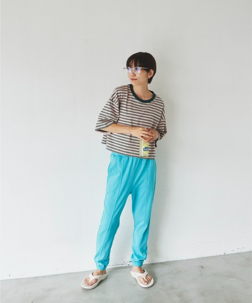 Auntie Rosa Holiday（アンティローザホリデー）の「ヘビーウェイトジョガーパンツ（スウェットパンツ・レディース・チャコールグレー/ライトブルー/ピンク/イエロー・FREE）」の12枚目の写真