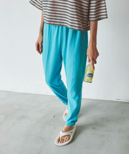 Auntie Rosa Holiday（アンティローザホリデー）の「ヘビーウェイトジョガーパンツ（スウェットパンツ・レディース・チャコールグレー/ライトブルー/ピンク/イエロー・FREE）」の5枚目の写真