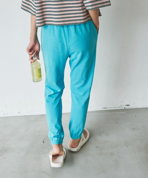 Auntie Rosa Holiday（アンティローザホリデー）の「ヘビーウェイトジョガーパンツ（スウェットパンツ・レディース・チャコールグレー/ライトブルー/ピンク/イエロー・FREE）」の9枚目の写真