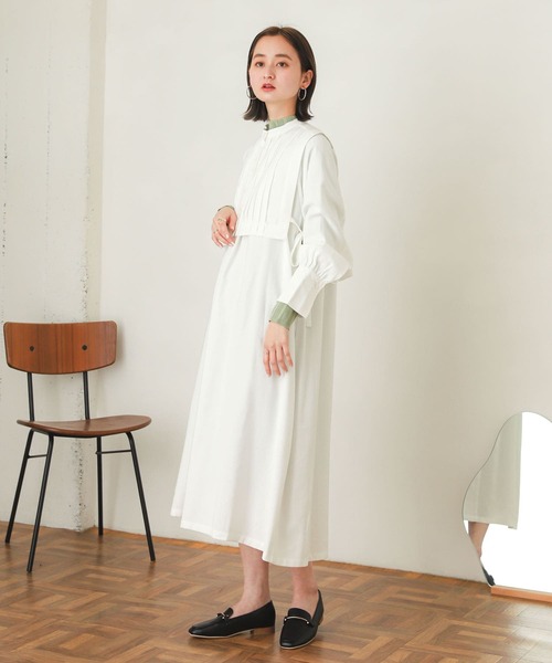 SENSE OF PLACE by URBAN RESEARCH（センスオブプレイスバイアーバンリサーチ）の「タックベストレイヤードワンピース（ワンピース・レディース・ミント/ブラック/オフホワイト・ONE）」の12枚目の写真