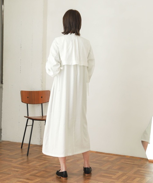 SENSE OF PLACE by URBAN RESEARCH（センスオブプレイスバイアーバンリサーチ）の「タックベストレイヤードワンピース（ワンピース・レディース・ミント/ブラック/オフホワイト・ONE）」の16枚目の写真