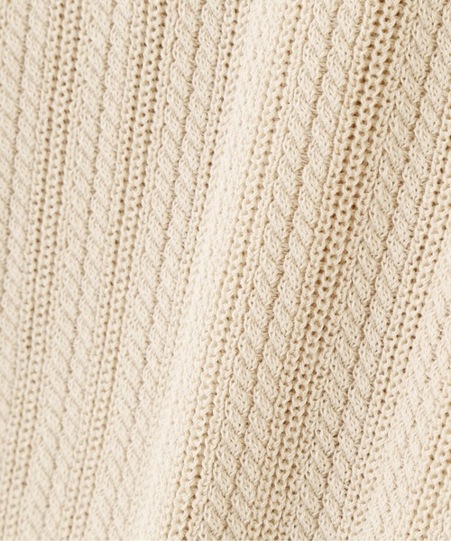 N.(N. Natural Beauty Basic)(エヌエヌナチュラルビューティーベーシック)の「◆リブボタン柄編みニット(ニット/セーター・レディース・ベージュ/ネイビー/ブルーグリーン・MEDIUM)」の17枚目の写真