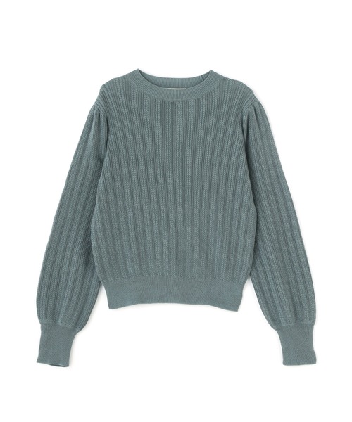 N.(N. Natural Beauty Basic)(エヌエヌナチュラルビューティーベーシック)の「◆リブボタン柄編みニット(ニット/セーター・レディース・ベージュ/ネイビー/ブルーグリーン・MEDIUM)」の20枚目の写真