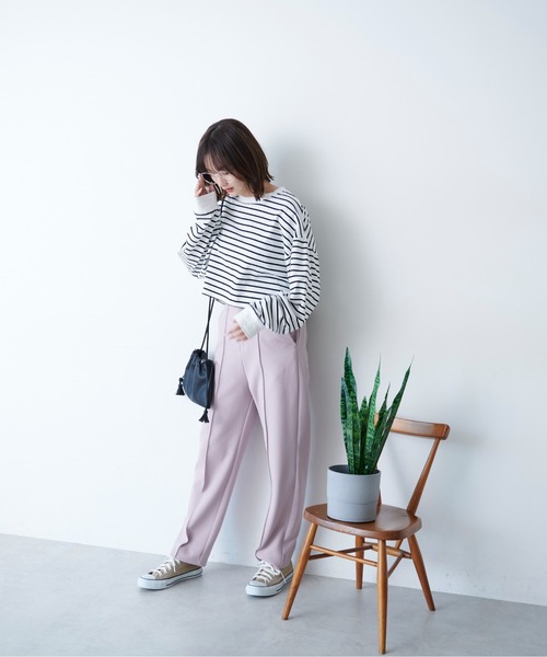 FREE'S MART(フリーズマート)の「【Sシリーズ対応】◆カルゼカットソーペグトップパンツ(その他パンツ・レディース・ライトブルー/ブラック/ピンク/グリーン・SMALL/MEDIUM/X-SMALL)」の6枚目の写真