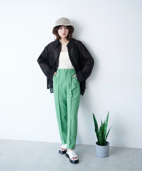 FREE'S MART(フリーズマート)の「【Sシリーズ対応】◆カルゼカットソーペグトップパンツ(その他パンツ・レディース・ライトブルー/ブラック/ピンク/グリーン・SMALL/MEDIUM/X-SMALL)」の8枚目の写真