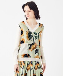 Paul Smith ニット　長袖　M サンフラワー Paul Smith（ポールスミス）の「【洗える】サンフラワー Vネック