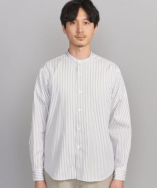 BEAUTY&YOUTH UNITED ARROWS(ビューティーアンドユースユナイテッドアローズ)の「BY 70/2 ブロード ストライプ バンドカラー シャツ(シャツ/ブラウス・メンズ・グレー/ホワイト・S/M/XL/L)」の10枚目の写真