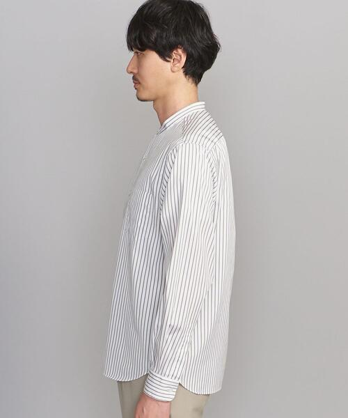 BEAUTY&YOUTH UNITED ARROWS(ビューティーアンドユースユナイテッドアローズ)の「BY 70/2 ブロード ストライプ バンドカラー シャツ(シャツ/ブラウス・メンズ・グレー/ホワイト・S/M/XL/L)」の7枚目の写真