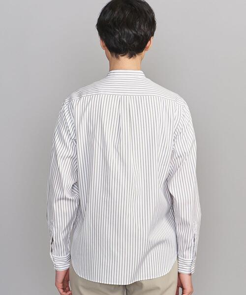 BEAUTY&YOUTH UNITED ARROWS(ビューティーアンドユースユナイテッドアローズ)の「BY 70/2 ブロード ストライプ バンドカラー シャツ(シャツ/ブラウス・メンズ・グレー/ホワイト・S/M/XL/L)」の4枚目の写真