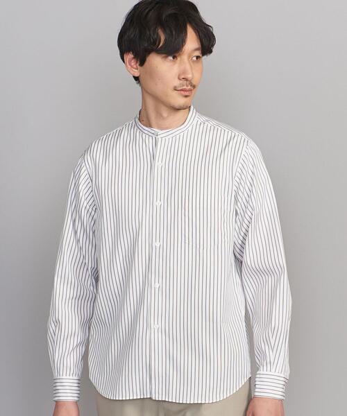 BEAUTY&YOUTH UNITED ARROWS(ビューティーアンドユースユナイテッドアローズ)の「BY 70/2 ブロード ストライプ バンドカラー シャツ(シャツ/ブラウス・メンズ・グレー/ホワイト・S/M/XL/L)」の5枚目の写真