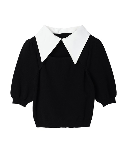 DURAS（デュラス）の「襟付きデザインニット（ニット/セーター・レディース・ブラック/ブルー/グレー系その他・FREE）」の13枚目の写真