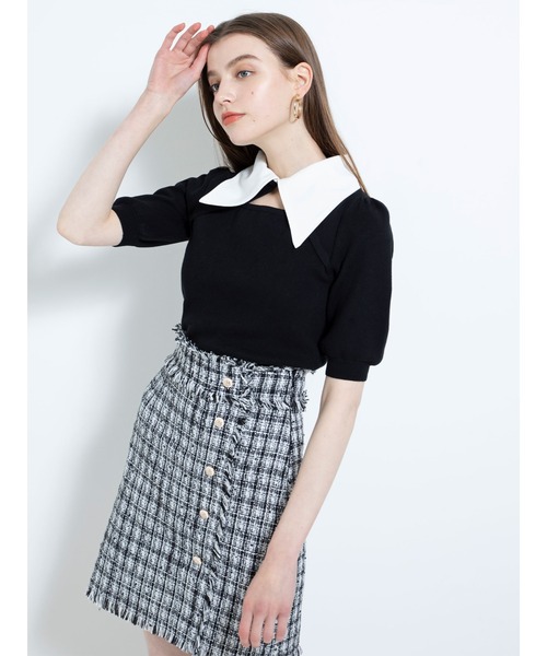 DURAS（デュラス）の「襟付きデザインニット（ニット/セーター・レディース・ブラック/ブルー/グレー系その他・FREE）」の21枚目の写真