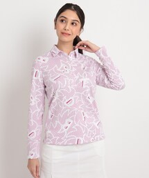 adabat（アダバット）の「◆【日本製/遮熱効果】ウェーブデザイン長袖ポロシャツ S・LLサイズ展開あり（ポロシャツ）」