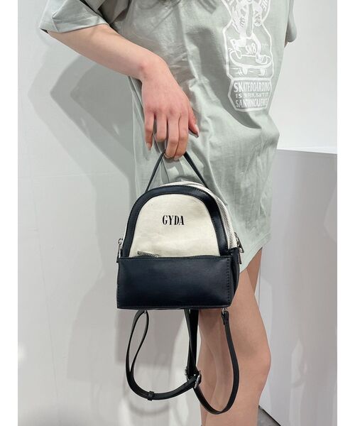 GYDA（ジェイダ）の「4WAY mix materialミニリュック（バックパック/リュック・レディース・ブラック/その他1・FREE）」の3枚目の写真