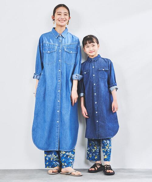 coen(コーエン)の「【ceon キッズ/ジュニア】デニムウェスタンワンピース(ワンピース・キッズ・ネイビー・100/110/120/130/140/150)」の4枚目の写真