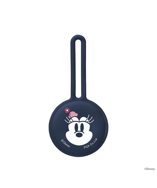 Disney（ディズニー）の「【 Disney 】 AirTag用 抗菌シリコンストラップ (ミッキー/ミニー/プーさん)（キーケース/キーアクセサリー・レディース・ネイビー/イエロー/ネイビー×ホワイト・FREE）」の2枚目の写真