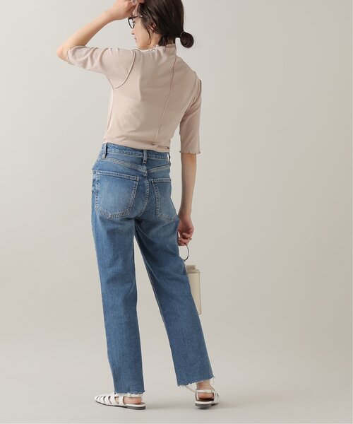 frames RAY CASSIN（フレームスレイカズン）の「シアーネット半袖ハイネック前後2WAYプルオーバー（Tシャツ/カットソー・レディース・ブラック/パープル/ピンク/グリーン/キナリ・FREE）」の18枚目の写真