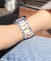 Apple Watch Band / アップルウォッチ バンド ステンレス×マーブルキャンディー / Urban Coral