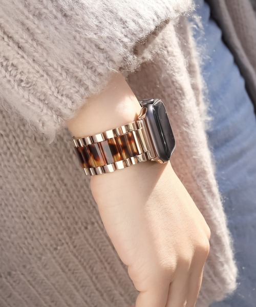 Urban Coral(アーバンコーラル)の「Apple Watch Band / アップルウォッチ バンド ステンレス×マーブルキャンディー / Urban Coral(デジタル腕時計・レディース・ブラウン系その他/ホワイト系その他/ネイビー/ピンク系その他/ホワイト系その他2/ネイビー系2/ピンク系その他2/ブラウン系その他2・40mm/44mm)」の18枚目の写真