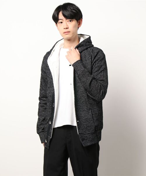 ARMURE（アルミュール）の「ARMURE/アルミュール/ループネップパーカー（パーカー・メンズ・ブラック・2/3）」の2枚目の写真