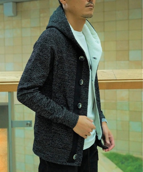 ARMURE（アルミュール）の「ARMURE/アルミュール/ループネップパーカー（パーカー・メンズ・ブラック・2/3）」の4枚目の写真