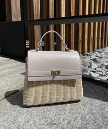 【新色追加】ボックス型ラタンカゴバッグ