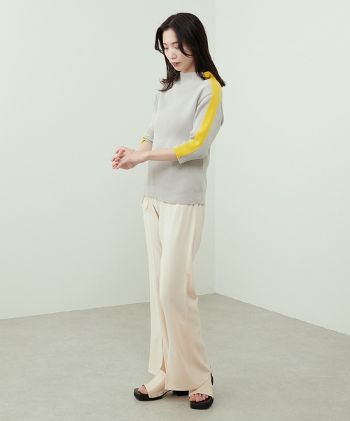 Lui's（ルイス）の「スリーブ配色ラインニット（ニット/セーター・レディース・グレー/ブラック/アイボリー・FREE）」の14枚目の写真