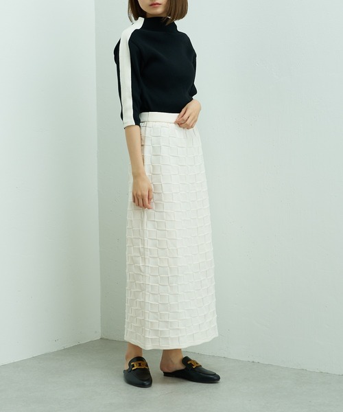 Lui's（ルイス）の「スリーブ配色ラインニット（ニット/セーター・レディース・グレー/ブラック/アイボリー・FREE）」の17枚目の写真