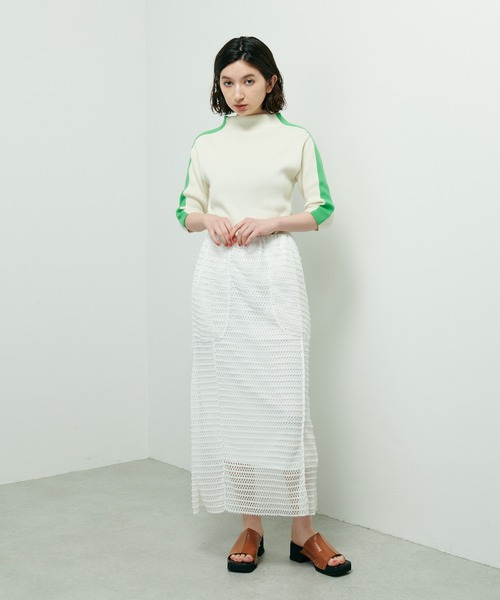 Lui's（ルイス）の「スリーブ配色ラインニット（ニット/セーター・レディース・グレー/ブラック/アイボリー・FREE）」の22枚目の写真