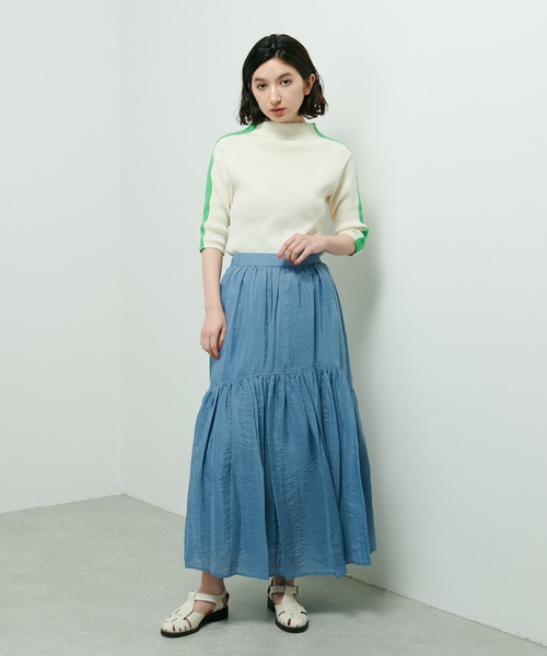 Lui's（ルイス）の「スリーブ配色ラインニット（ニット/セーター・レディース・グレー/ブラック/アイボリー・FREE）」の15枚目の写真