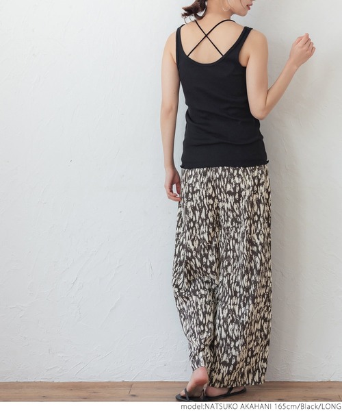 coca（coca）（コカ）の「ペインティングリラックスパンツ（その他パンツ・レディース・ブラック/アイボリー・SHORT/LONG）」の9枚目の写真