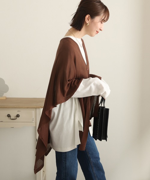 ElegChic(エレグシック)の「マルチウェイストールカーディガン(カーディガン/ボレロ・レディース・オフホワイト/ブラック/グレー/ブラウン・フリー)」の10枚目の写真