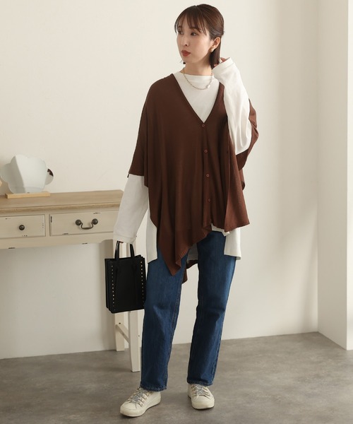 ElegChic(エレグシック)の「マルチウェイストールカーディガン(カーディガン/ボレロ・レディース・オフホワイト/ブラック/グレー/ブラウン・フリー)」の12枚目の写真