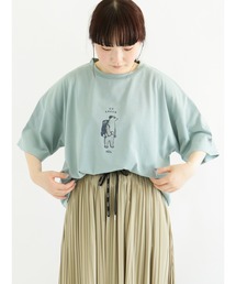 Samansa Mos2 | 【MEI×SamansaMos2】メッシュポーチ付プリントＴシャツ(Tシャツ/カットソー)