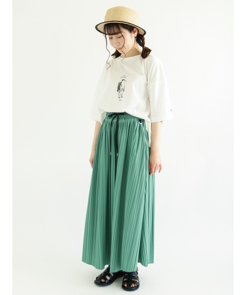 Samansa Mos2(サマンサ モスモス)の「【MEI×SamansaMos2】メッシュポーチ付プリントTシャツ(Tシャツ/カットソー・レディース・オフホワイト/サックスブルー/ピンク/マスタード・フリ-)」の6枚目の写真