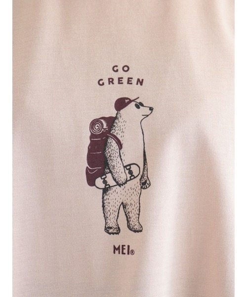 セール】【MEI×SamansaMos2】メッシュポーチ付プリントTシャツ