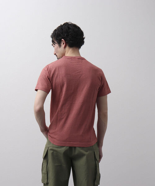 BARNS OUTFITTERS(バーンズアウトフィッターズ)の「【BARNS OUTFITTERS】別注 吊り編みTシャツ GOOD MORNING ニワトリ(Tシャツ/カットソー・メンズ・ベージュ/レッド/ホワイト・LARGE/SMALL/X-LARGE/MEDIUM)」の9枚目の写真