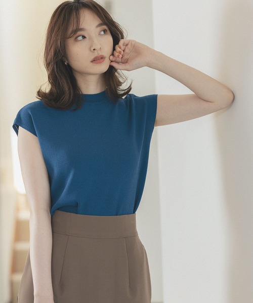 Andemiu（アンデミュウ）の「ソウバリプチハイニット283028（ニット/セーター・レディース・アイボリー/ブラック/グリーン/オレンジ/ブルー/ブラウン・FREE）」の5枚目の写真