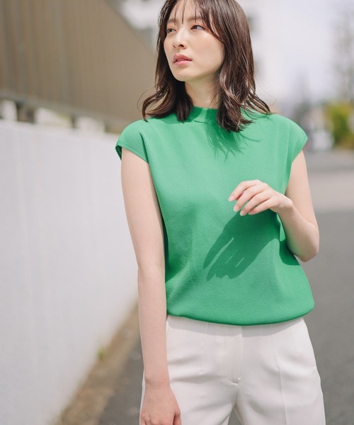 Andemiu（アンデミュウ）の「ソウバリプチハイニット283028（ニット/セーター・レディース・アイボリー/ブラック/グリーン/オレンジ/ブルー/ブラウン・FREE）」の7枚目の写真