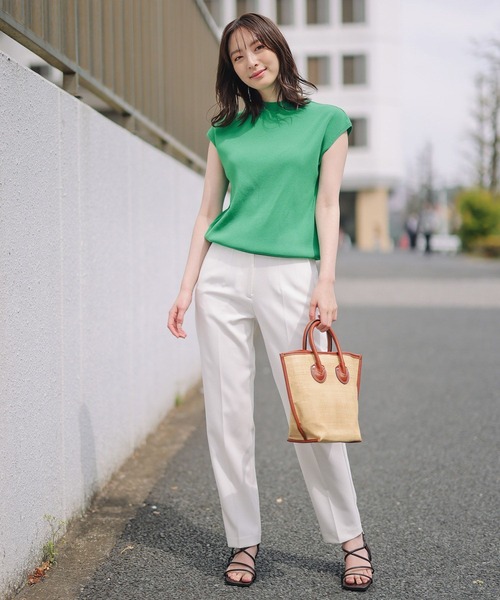 Andemiu（アンデミュウ）の「ソウバリプチハイニット283028（ニット/セーター・レディース・アイボリー/ブラック/グリーン/オレンジ/ブルー/ブラウン・FREE）」の8枚目の写真