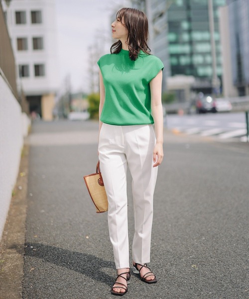 Andemiu（アンデミュウ）の「ソウバリプチハイニット283028（ニット/セーター・レディース・アイボリー/ブラック/グリーン/オレンジ/ブルー/ブラウン・FREE）」の9枚目の写真