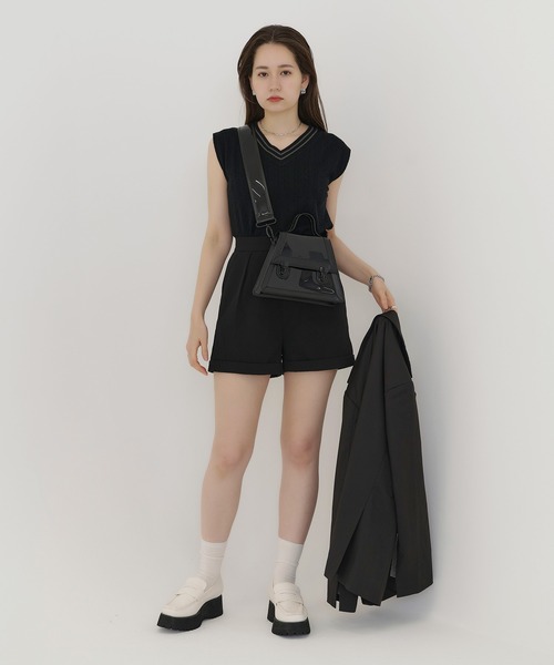 TINA:JOJUN(ティーナジョジュン)の「パイピング クリアバッグ TINA:JOJUN(ショルダーバッグ・レディース・ブラック/ブラウン・F)」の5枚目の写真