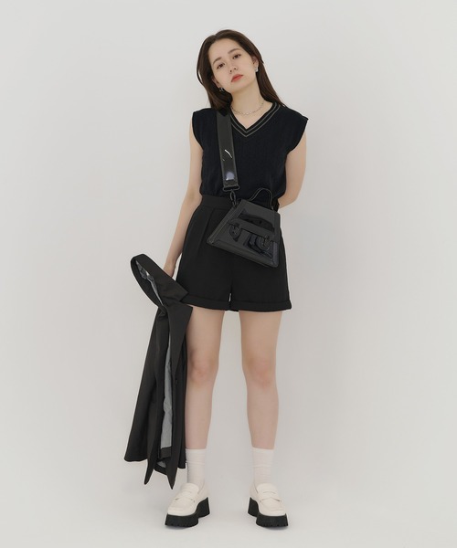 TINA:JOJUN(ティーナジョジュン)の「パイピング クリアバッグ TINA:JOJUN(ショルダーバッグ・レディース・ブラック/ブラウン・F)」の10枚目の写真