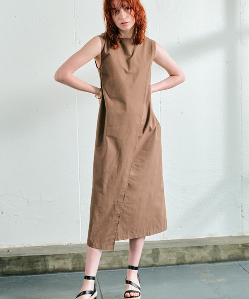 ECRIRE（エクリール）の「【haushinkaコラボ】リネンライク２WAYロングワンピース（ワンピース・レディース・ブラック/ブラウン/ベージュ/ライトグリーン・M/L）」の20枚目の写真