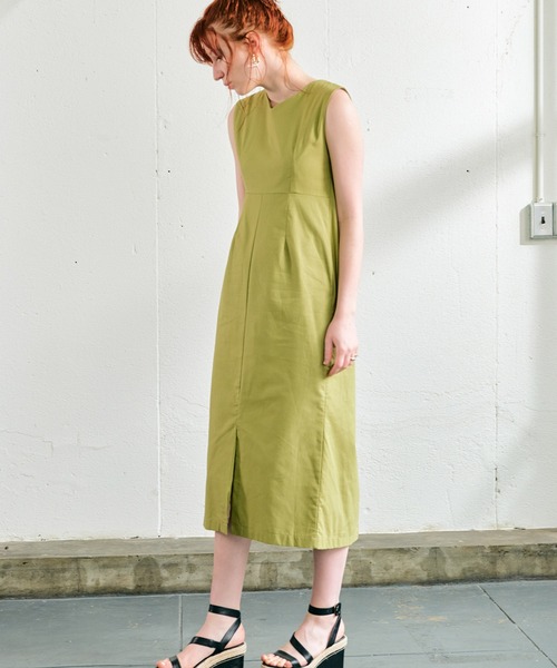 ECRIRE（エクリール）の「【haushinkaコラボ】リネンライク２WAYロングワンピース（ワンピース・レディース・ブラック/ブラウン/ベージュ/ライトグリーン・M/L）」の21枚目の写真