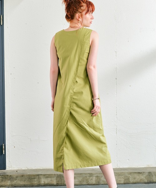 ECRIRE（エクリール）の「【haushinkaコラボ】リネンライク２WAYロングワンピース（ワンピース・レディース・ブラック/ブラウン/ベージュ/ライトグリーン・M/L）」の12枚目の写真